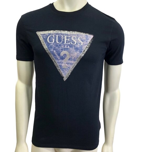 GUESS MEN'S BLACK TSHIRT‎ SZ XS - Picture 1 of 6